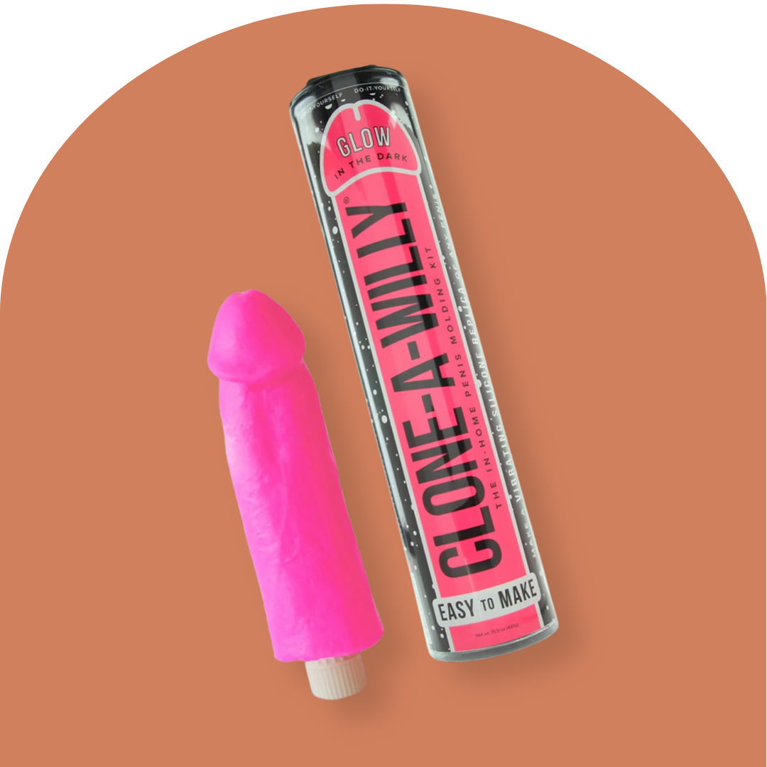 Clone-A-Willy Vibrator (Glow in the Dark Hot Pink)