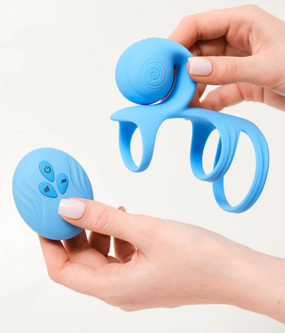 Snail Jovi Arc Couples Ring (Blue Haze)