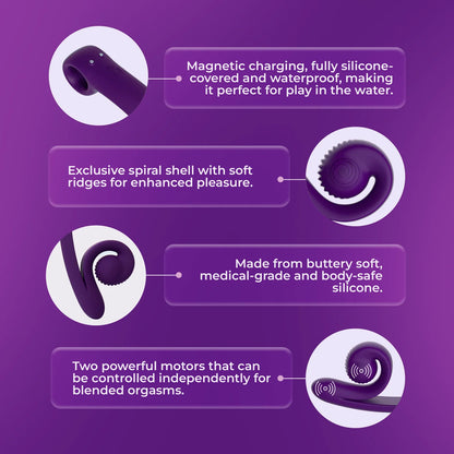 Snail Curve Dual Stimulator (Black)